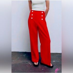 Women’s Zara Palazzo Pants | Size XS | Red | NWT